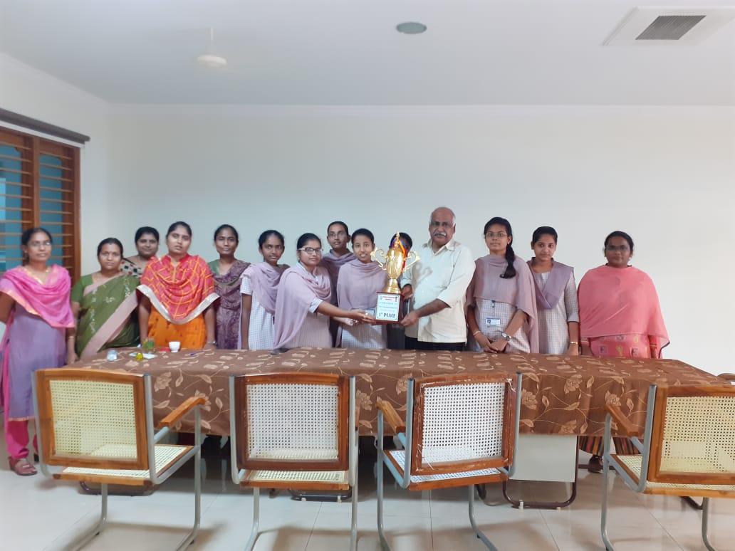 Society Secretary Sri Manam Nageswara Rao Appreciating the Students